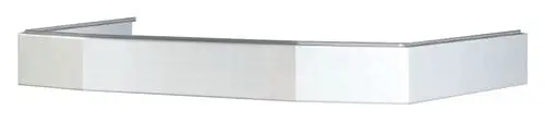Verkleidungselement in Weiß, montiert unter einem Gerät, geeignet für Vaillant-Systeme, mit gerader Kante und eleganter Bauweise.